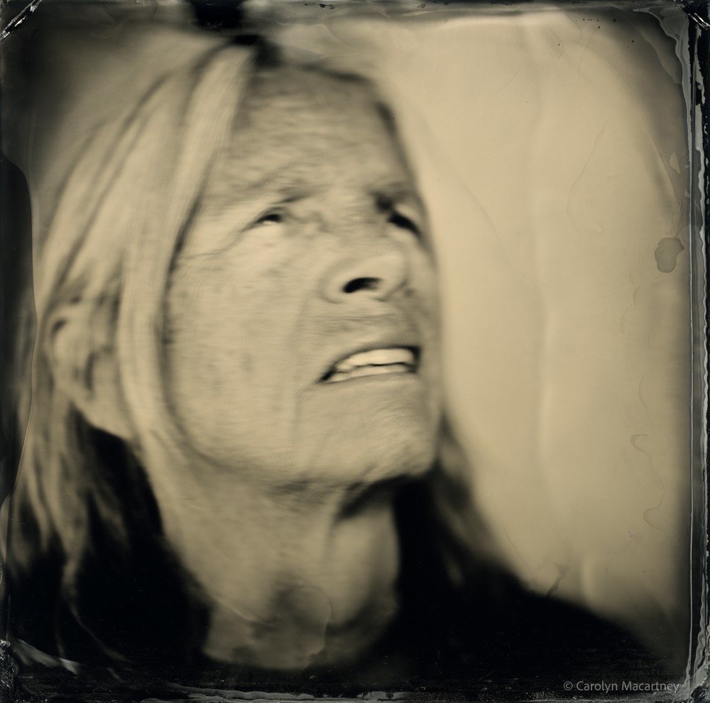 b/w portrait of Myles on tintype
